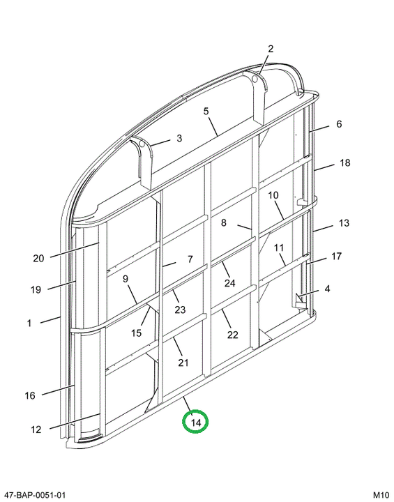 2201961C1 BASE REAR*FRAME CE