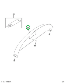 2202003C6 Cap, Bus, Rear, Inside Rear W/
