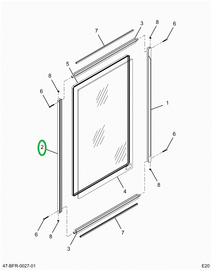 2202194C1 Rail, Aft Drivers Window, Bus,