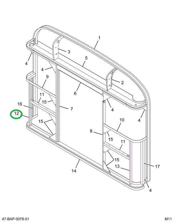 2202299C1 CHANNEL STRUCTURAL*REAR POST