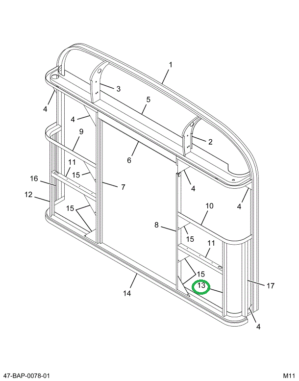 2202300C1 CHANNEL STRUCTURAL*REAR POST