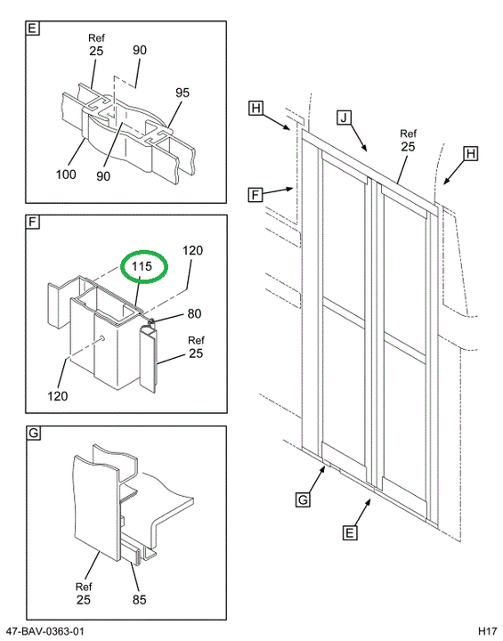 2202337C5 PANEL  DOOR AFT ENTRANCE