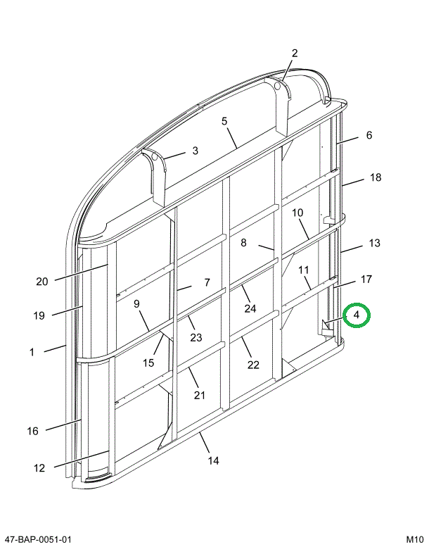 2202525C2 GUSSET FRAME