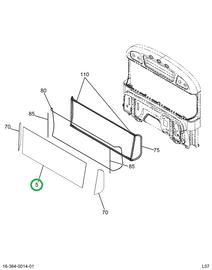 2202541C3 WINDSHLD,W/S FLAT THREE PIECE