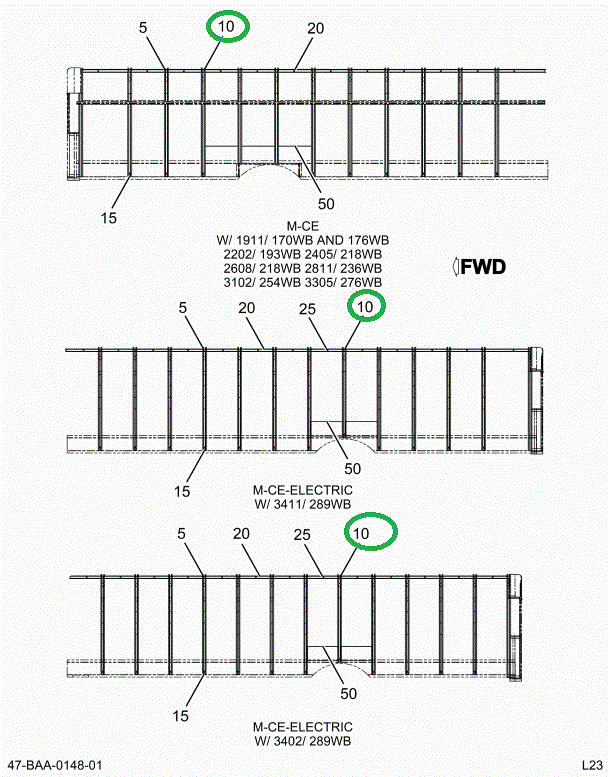 2202548C3 BOW , BUS BODY, 14 GA 78HR103.