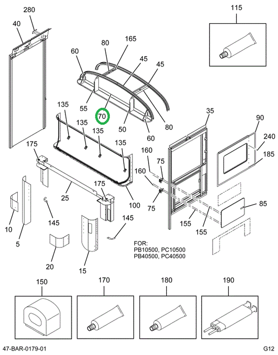 2202575C2 Header Windshield Assembly W/d