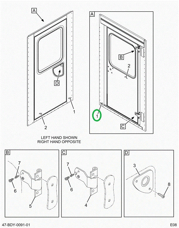 2202671C3 Frame, Door, Side, Emergency,