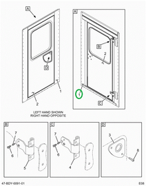 2202671C3 Frame, Door, Side, Emergency,