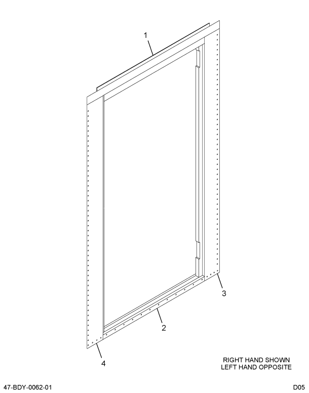 2202672C2 FRAME DOOR*ASSY SED 78HR 25