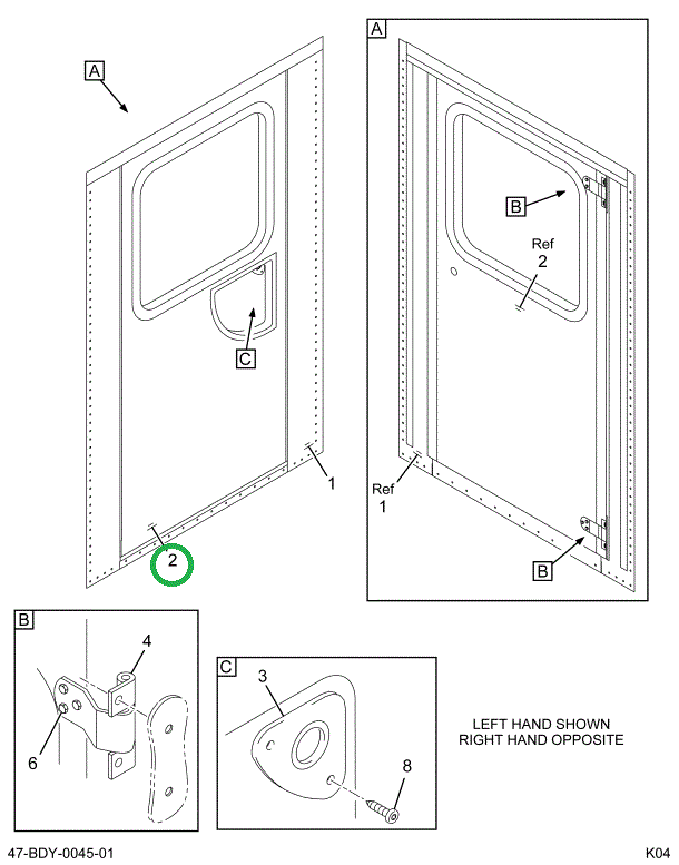 2202917C5 Door Assembly Side Emergency R