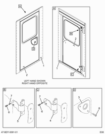 2202923C99 DOOR, BUS BODY, ASSY SIDE EMER