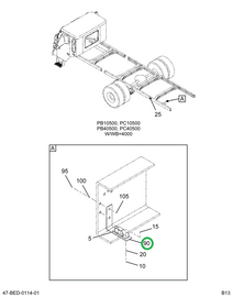 2203421C3 Support, Backing Alarm Rear Le