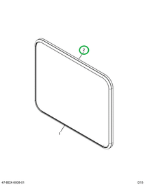 2203456C2 SEAL REAR DOOR TOP GLASS LAM