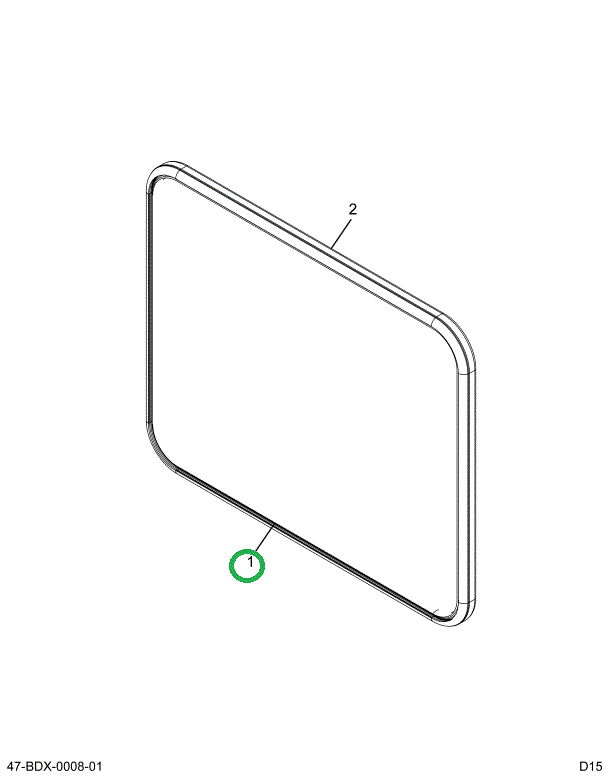 2203463C1 GLASS DOOR RR TOP TEMPERED