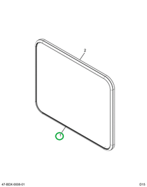 2203463C1 GLASS DOOR RR TOP TEMPERED