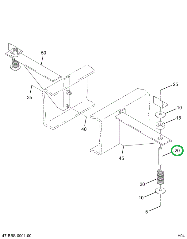 2203744C1 SPACER OUTRIGGER*FRT FLR