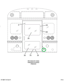 2203818C3 SEAL , RUBBER REAR EMER DOOR