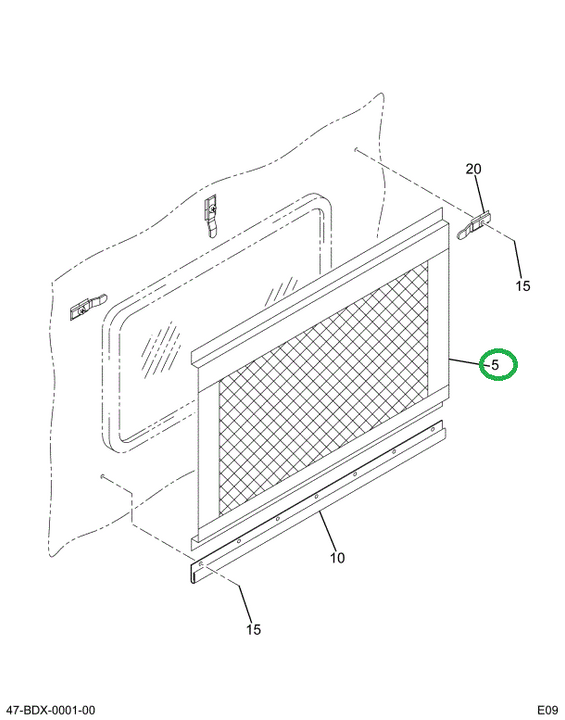 2203828C3 Guard Assembly, Glass Back Up