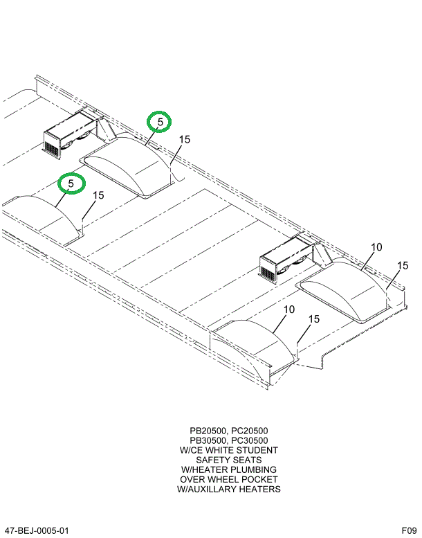 2204314C5 COVER W/P INTR HTR HOSE, RR