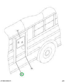 2204321C2 Seal, Side Emergency Door, Bus