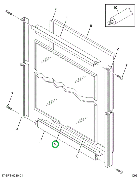2205000C2 Glass, Laminated Fixed Passeng
