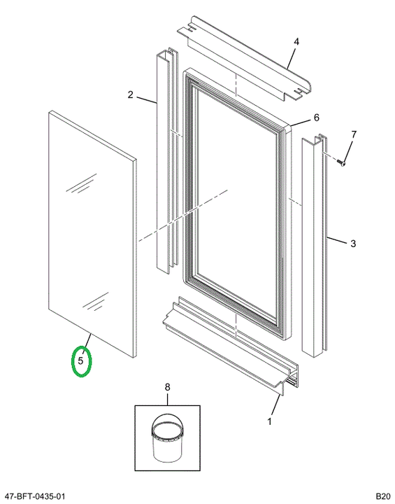 2205003C2 Glass, Window, Bus, Tempered F