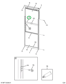 2205228C3 EXTRUSION  ALUMINUM*WDO SLIDIN