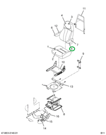 2205401C1 Armrest Driver National Black