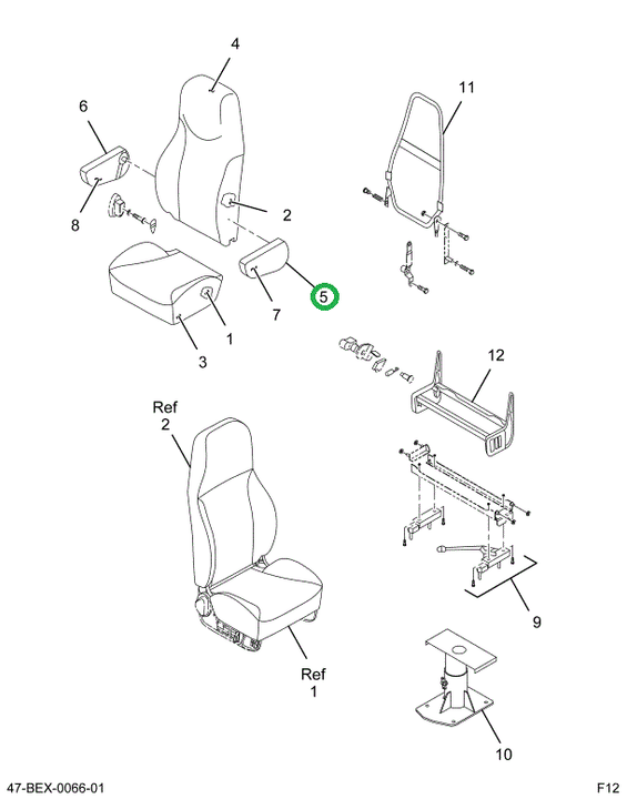 2205417C1 Armrest Driver National Brown