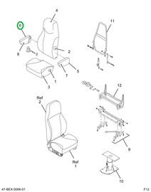 2205442C1 Armrest Driver National Brown