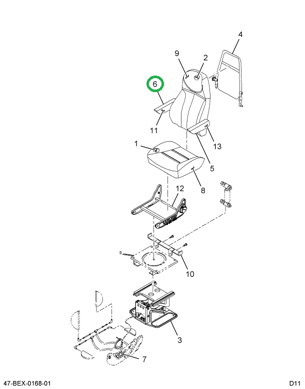 2205444C1 Armrest Driver National Blue R