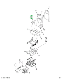 2205444C1 Armrest Driver National Blue R