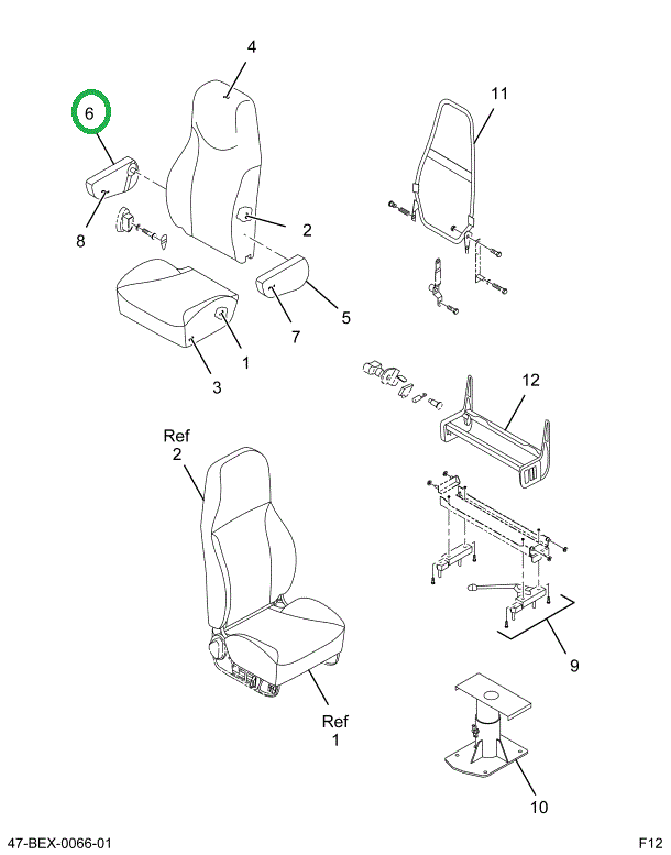 2205445C1 Armrest, Seat, Drvr Nat Gry Rh