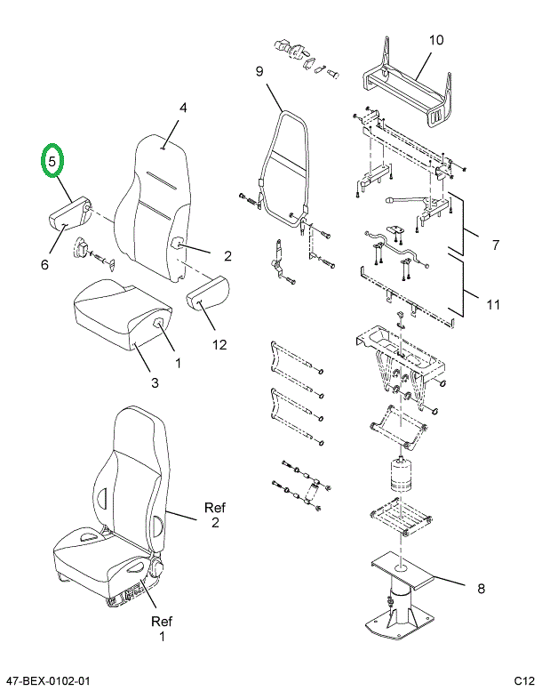 2205446C1 Armrest Driver National Black
