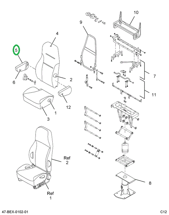 2205446C1 Armrest Driver National Black