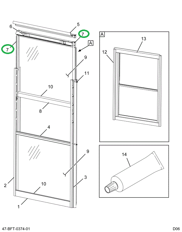 2205452C2 EXTRUSION ALUMINUM*WDO SLIDIN