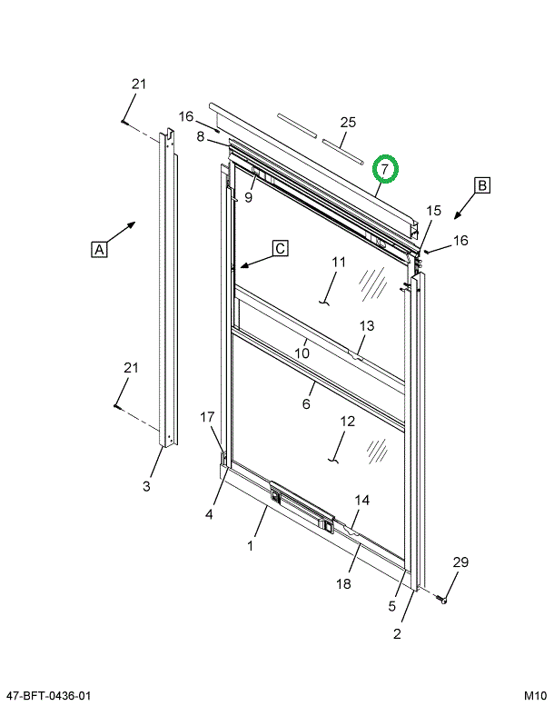 2205518C2 Frame, Window, Side, Kick Out,