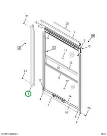 2205522C3 Fr, Window Horizontal Kick Out