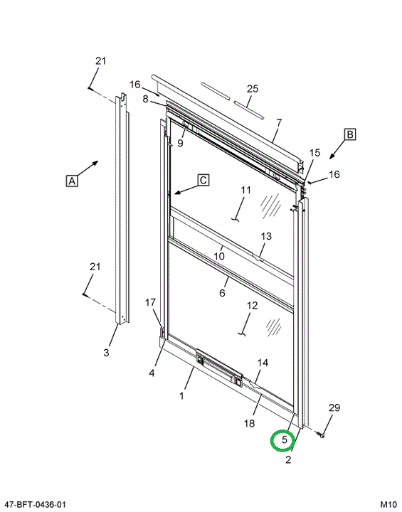2205531C3 Fr, Window Horizontal Kick Out