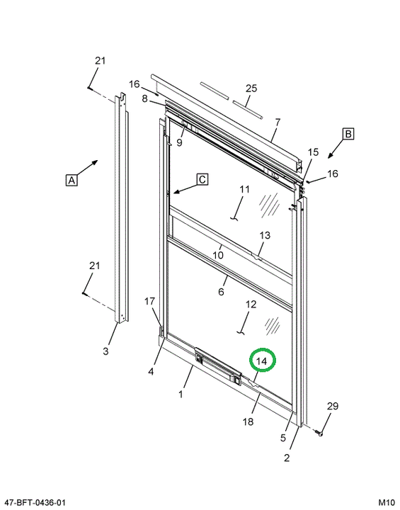 2205545C2 CHANNEL*WINDOW GLAZING TEMPERE