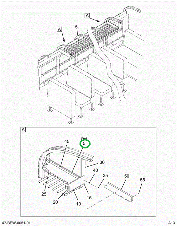2206320C92 Rack, Luggage Assembly Tubular