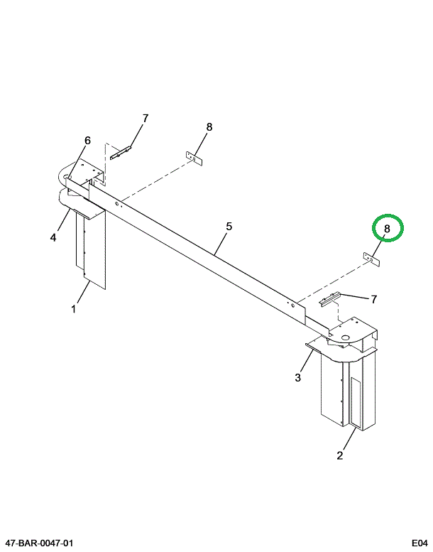 2206390C2 Plate, Wiper Pivot Holes 1.7