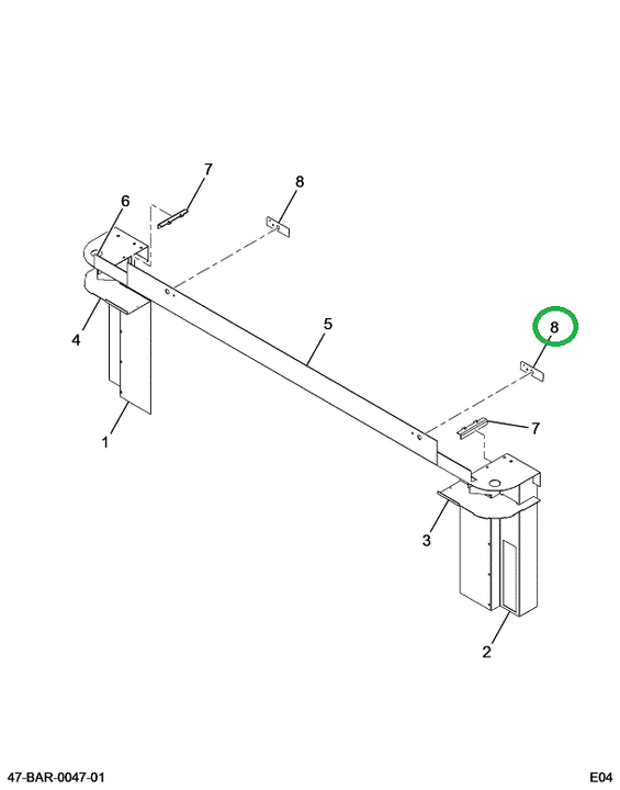 2206390C2 Plate, Wiper Pivot Holes 1.7