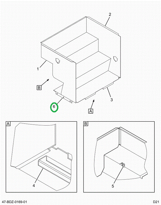 2206428C3 Support, Skid Plate Front Step