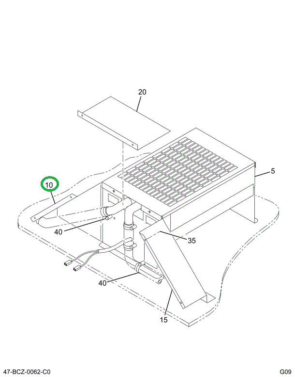 2206464C1 Cover, Left Auxiliary Heater C