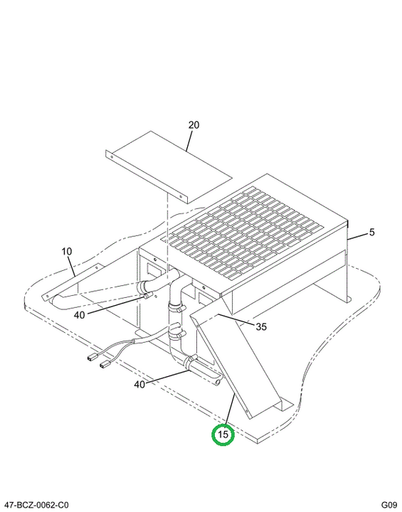2206465C1 Cover, Left Aft Auxiliary Heat