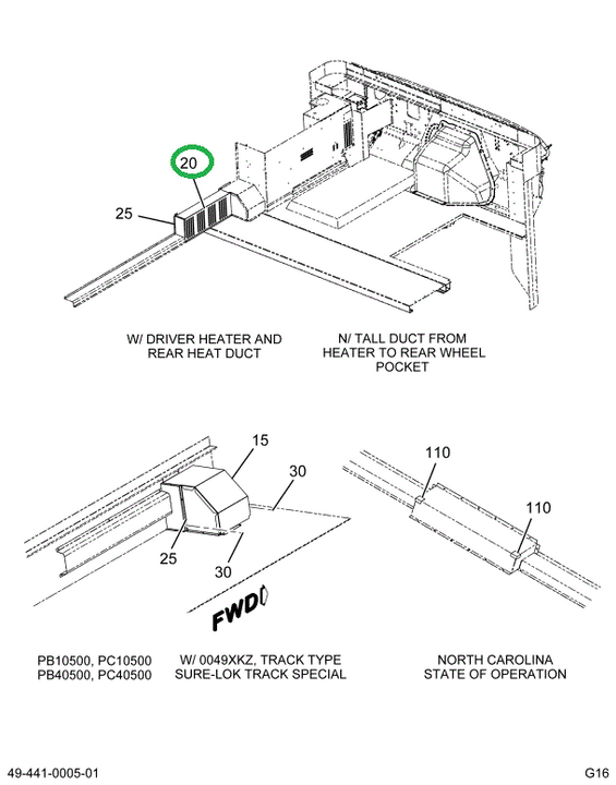 2206484C2 DUCT HEATER FRT BARRIER STD
