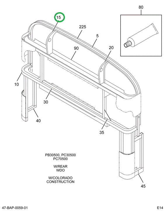 2206548C3 Brace, Bow, Bus, Rear, L