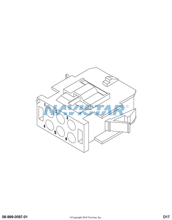 2206667C1 HOUSING   6 CKTS LATCHING CONN