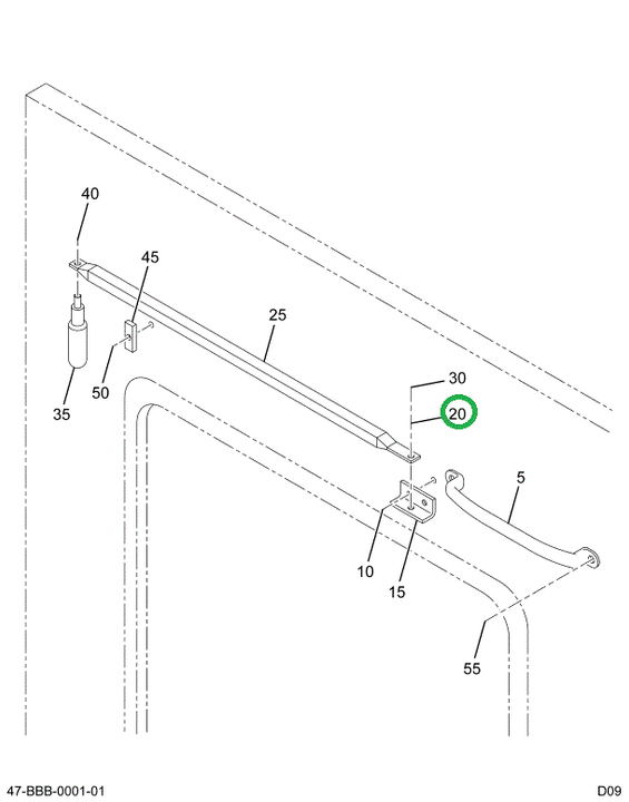 2207815C1 Spacer, Lift Door Handle